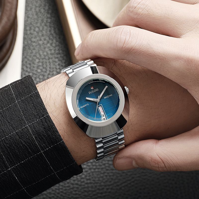 RADO DISTAR SILVER BLUE Metal WATCH