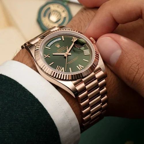 Rolex Day date Rosegold Gold Metal Dhoni Watch