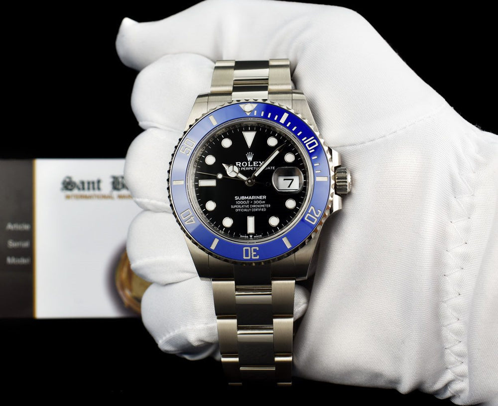 Rolex Submariner Silver Blue Metal Watch