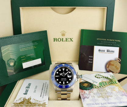 Rolex Submariner Silver Blue Metal Watch