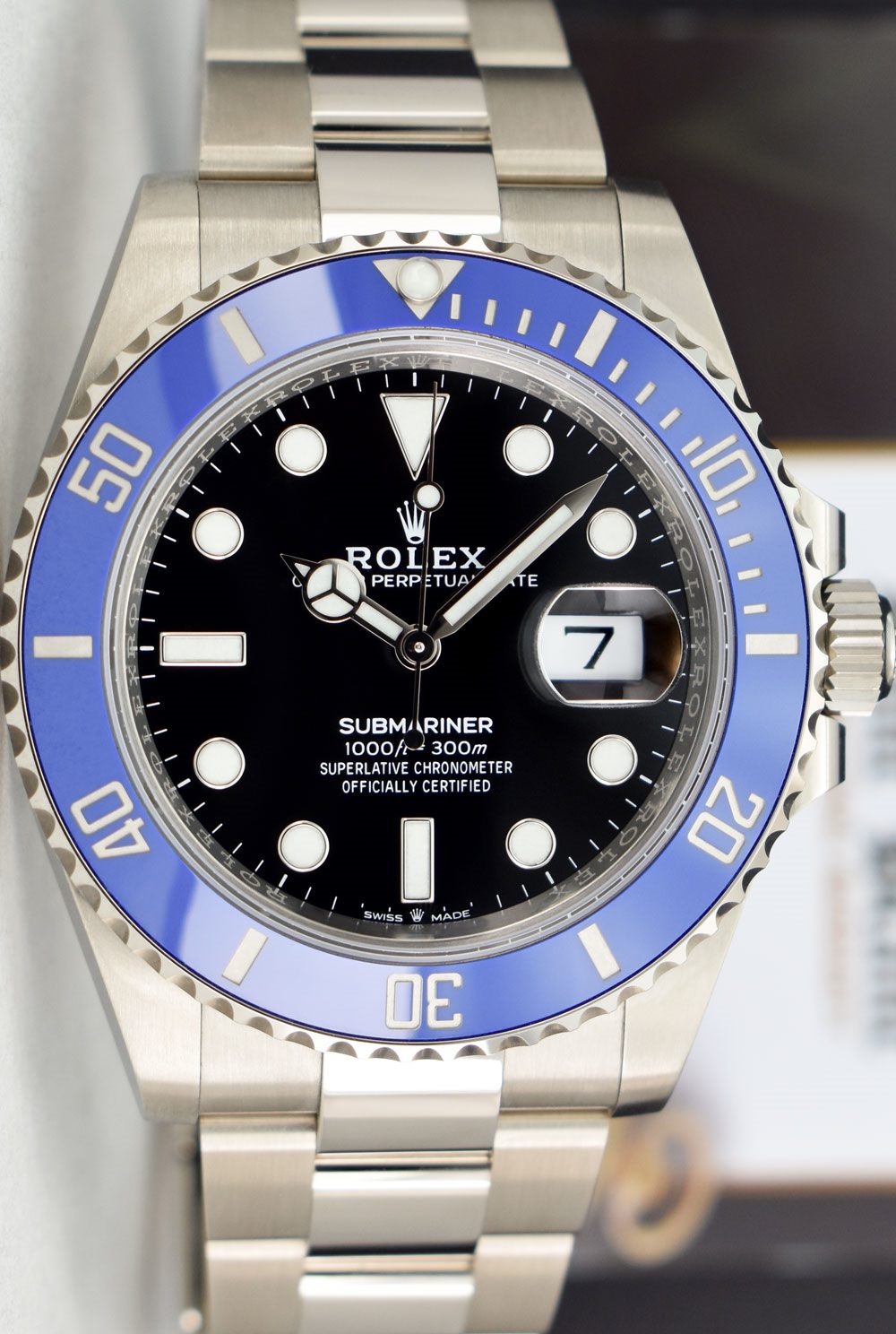 Rolex Submariner Silver Blue Metal Watch